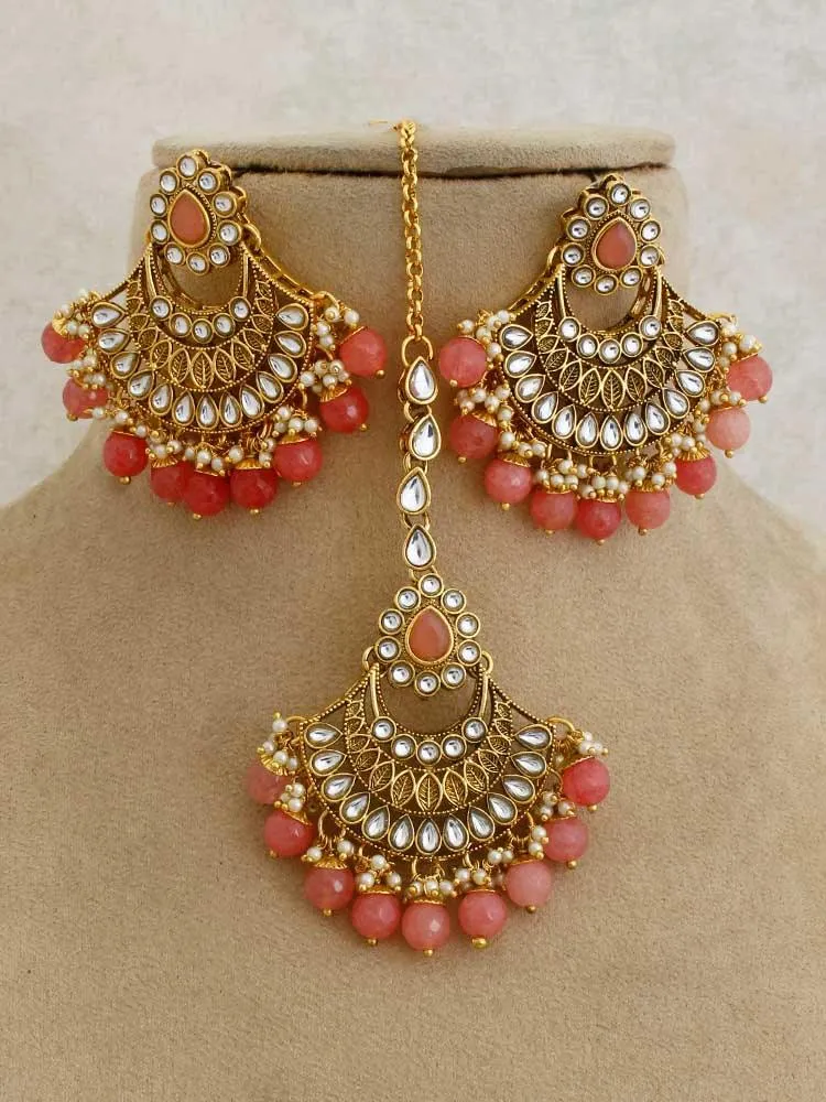 Coral Riya Necklace Set