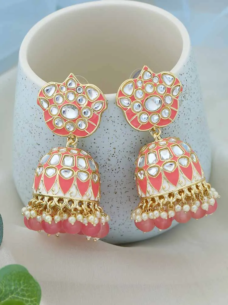 Coral Shirin Jhumkis