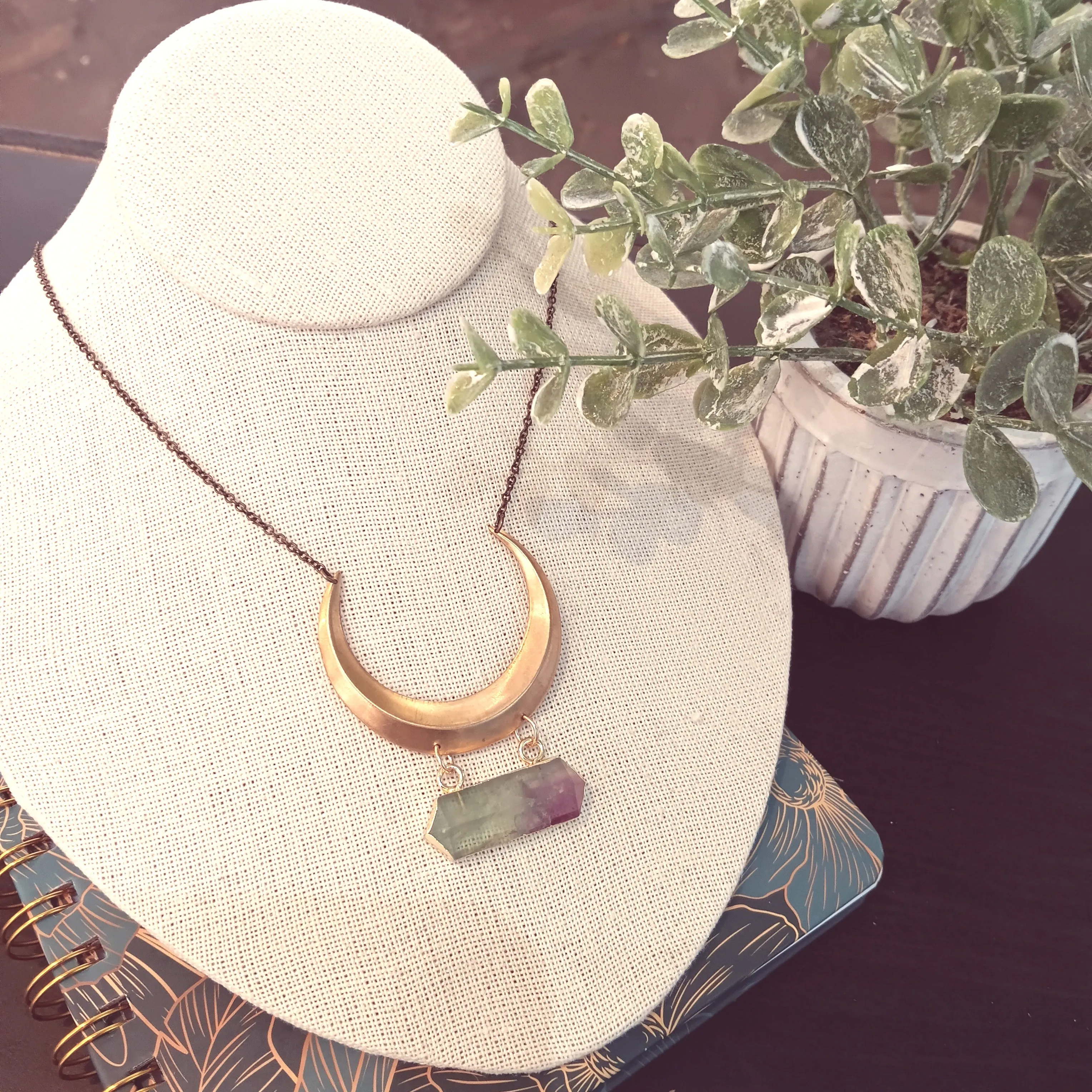 Crescent Necklace | Fluorite