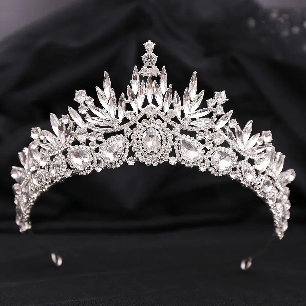 Crown Me Tonight Crystal Quinceanera Tiara Set - Also Bridal Crown with Earrings