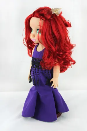 Custom Disney Animator Doll - The Little Mermaid Ariel in Purple Dress