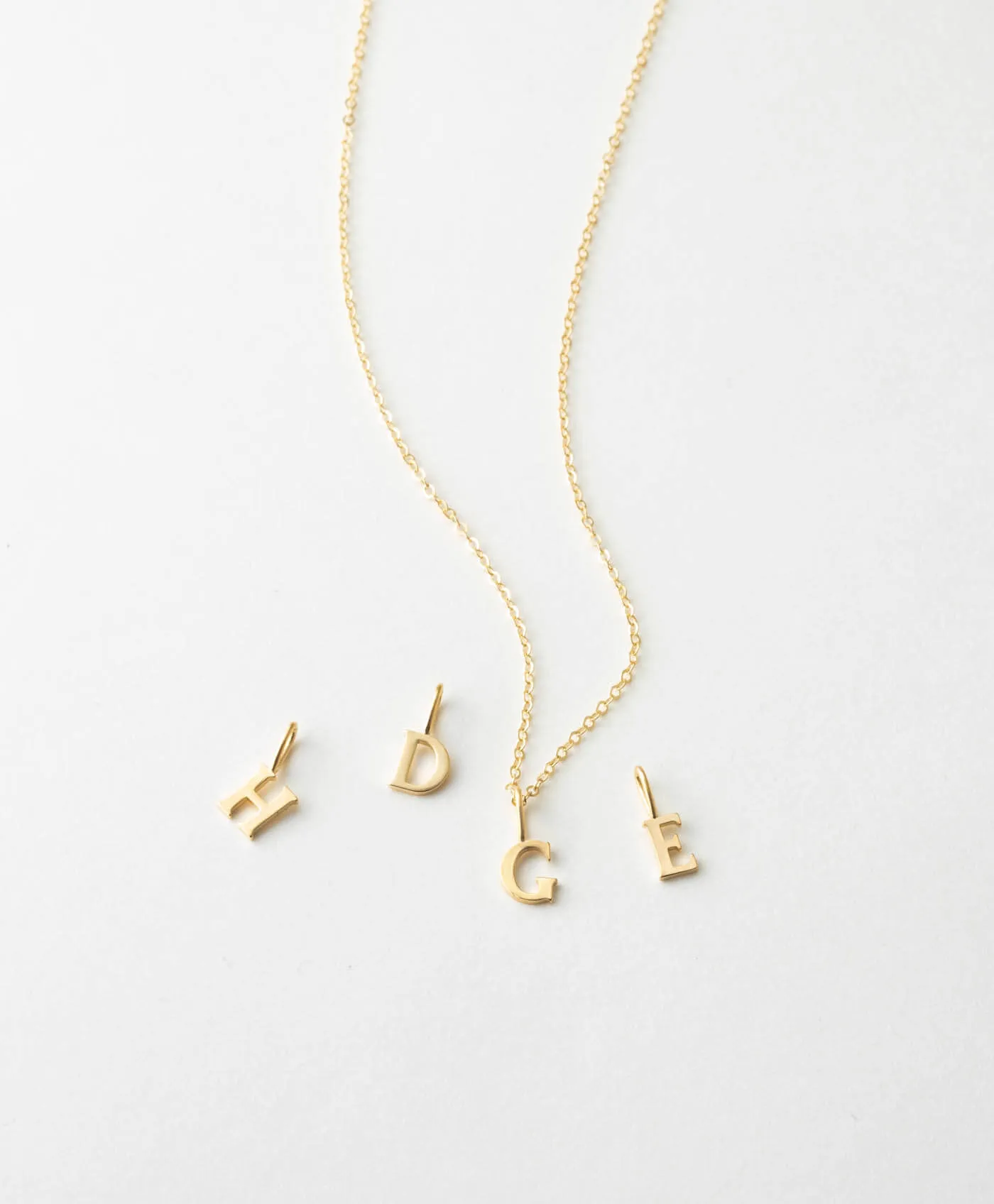 Dainty Serif Initial Necklace