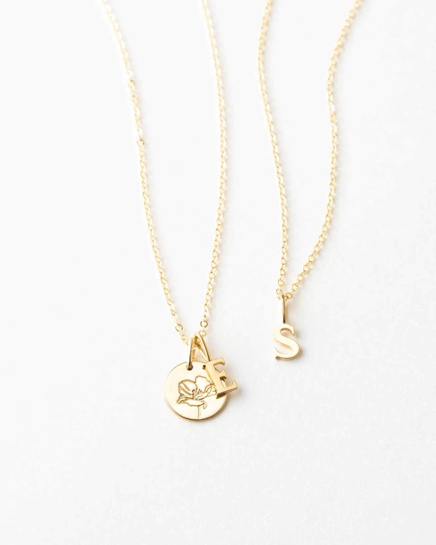 Dainty Serif Initial Necklace