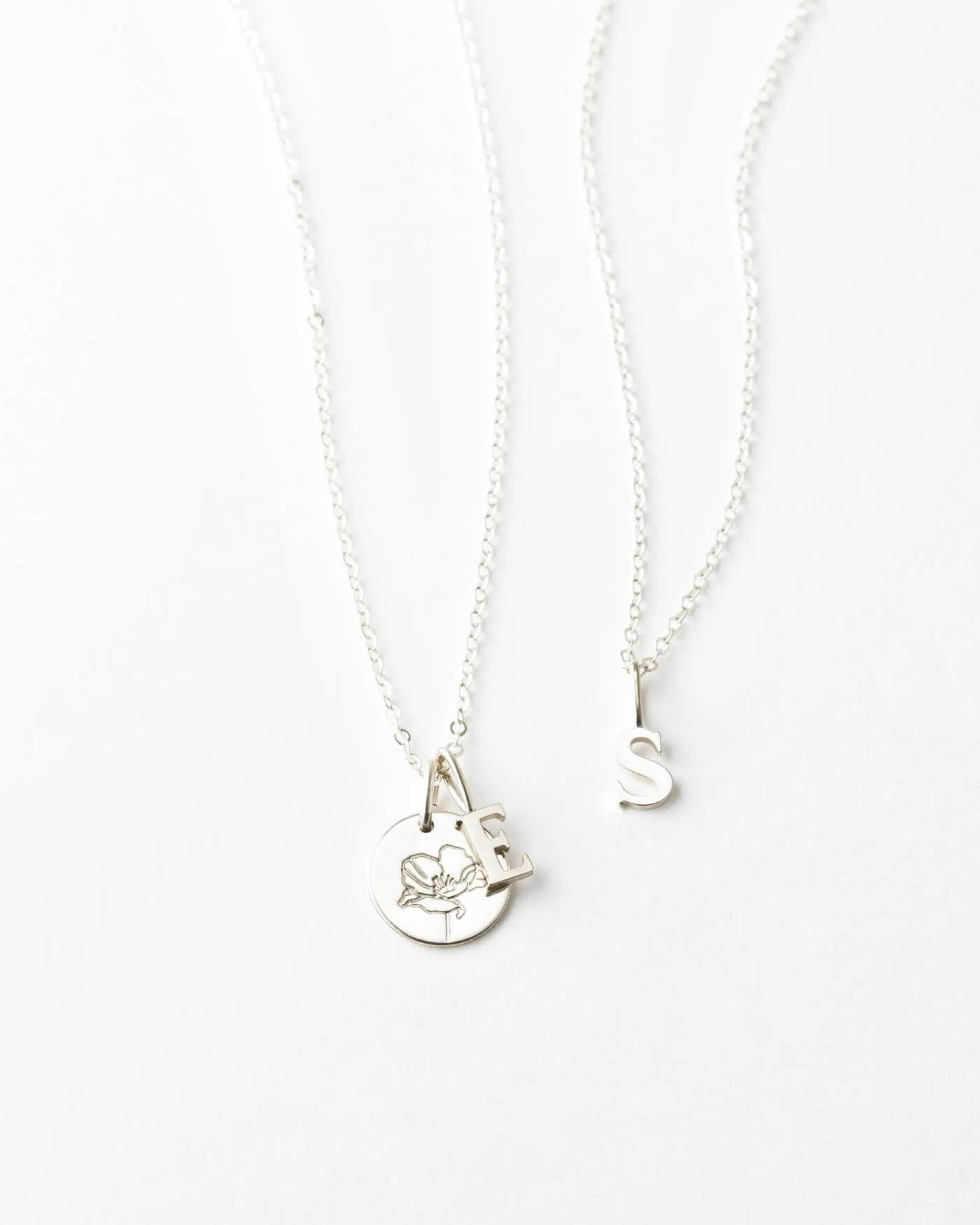 Dainty Serif Initial Necklace