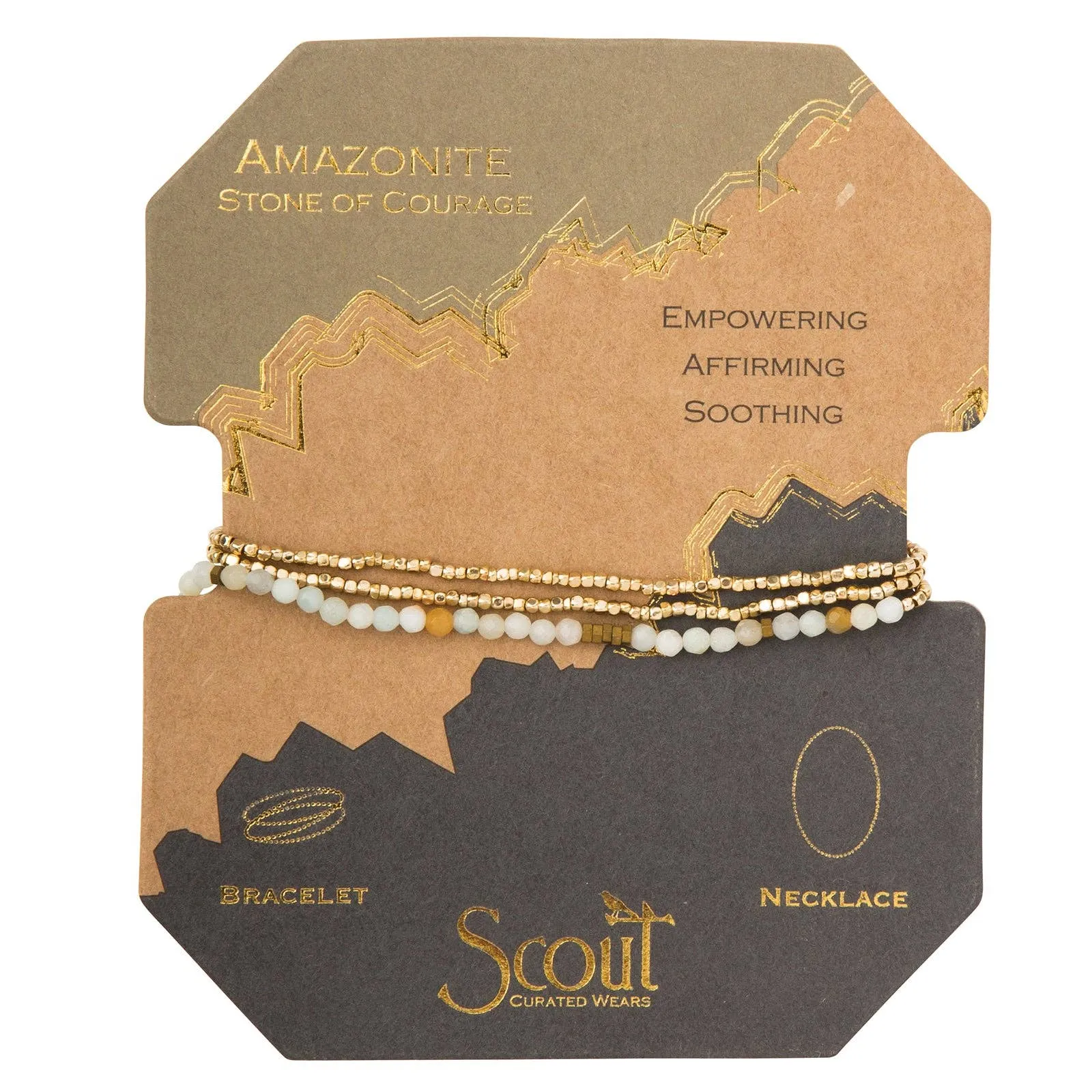 Delicate Scout Wrap - Amazonite / Gold