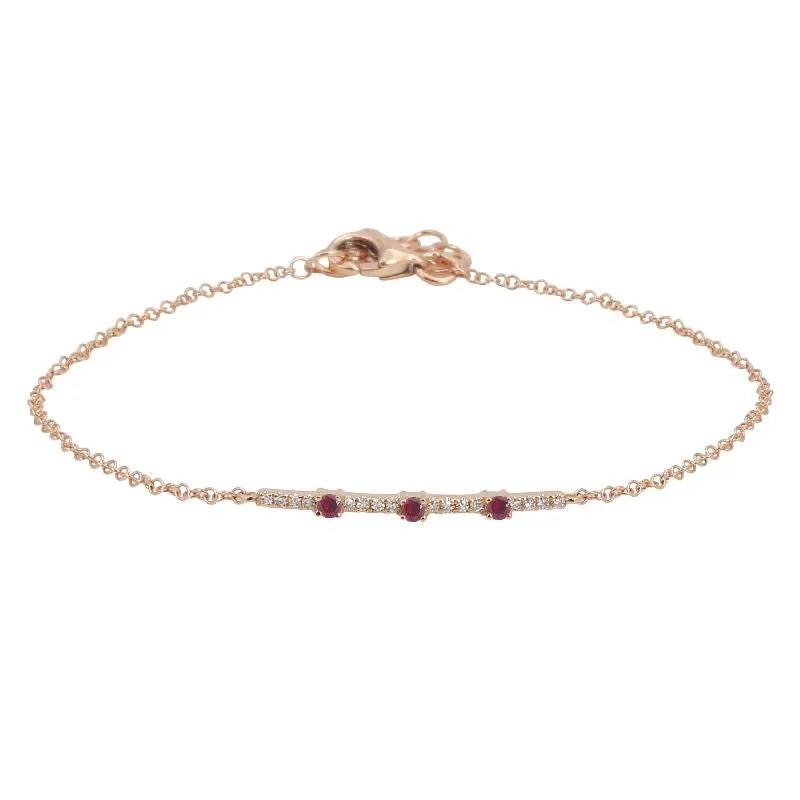 Diamond / Gemstone Line Chain Bracelet