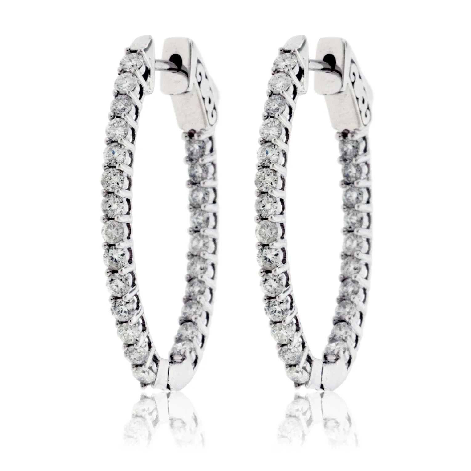 Diamond Inside - Out Hoop Earrings