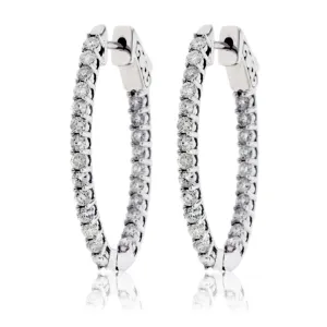 Diamond Inside - Out Hoop Earrings