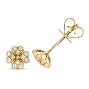 Diamond Jewellery 18ct Gold Diamond Stud Earrings EDQ315