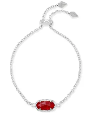 Elaina Bracelet in Rhodium Ruby Red