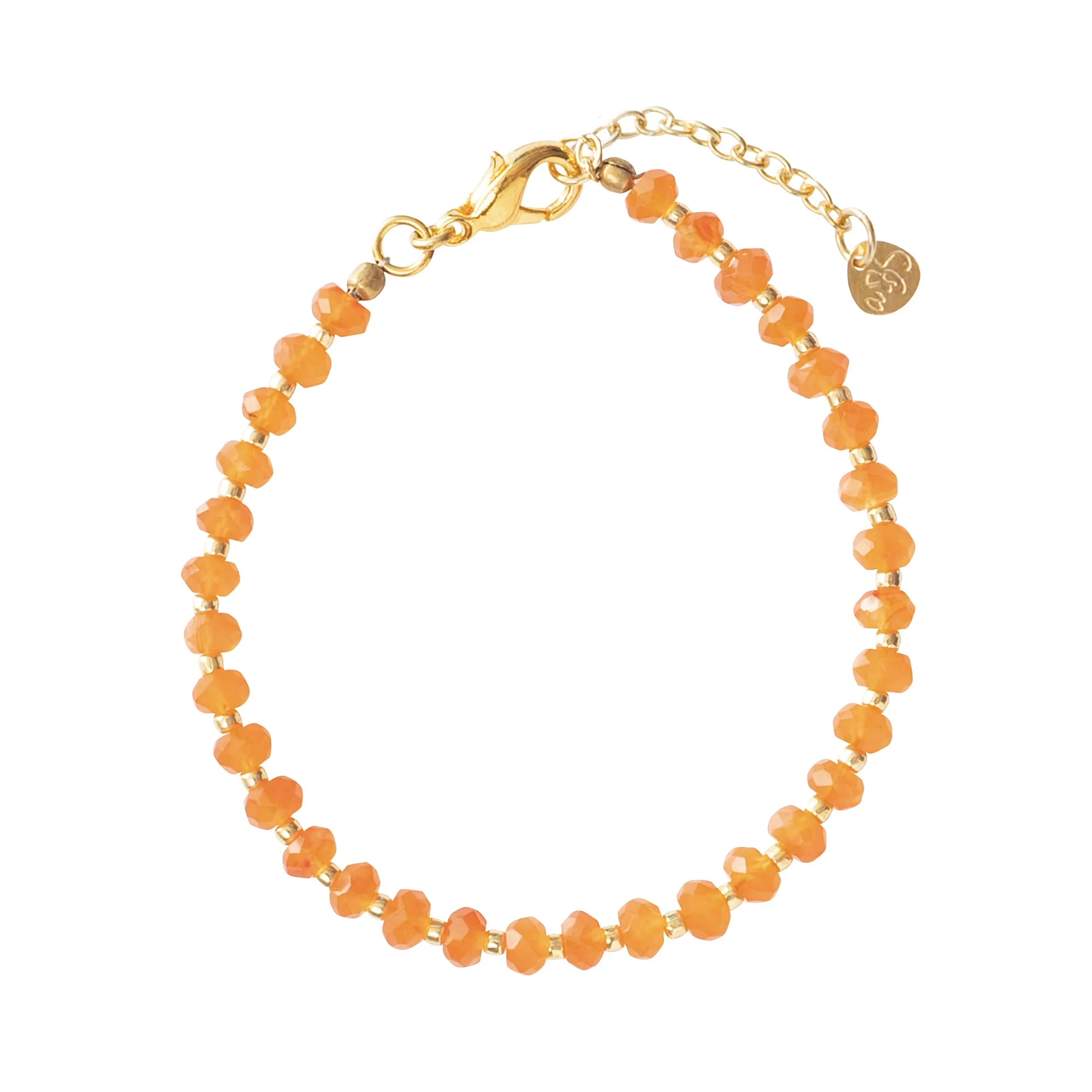 Energy Carnelian Gold Bracelet - A Beautiful Story