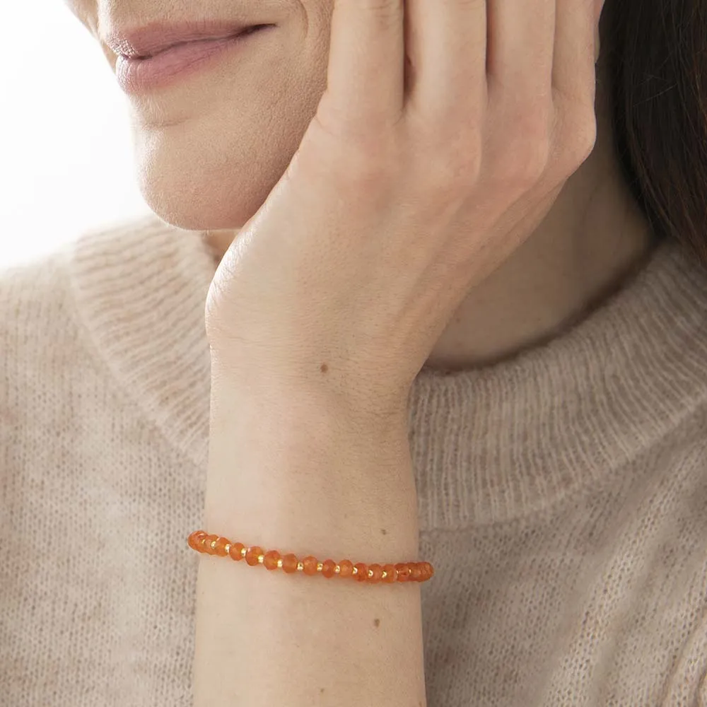 Energy Carnelian Gold Bracelet - A Beautiful Story