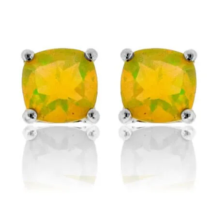 Ethiopian Opal Stud Earrings