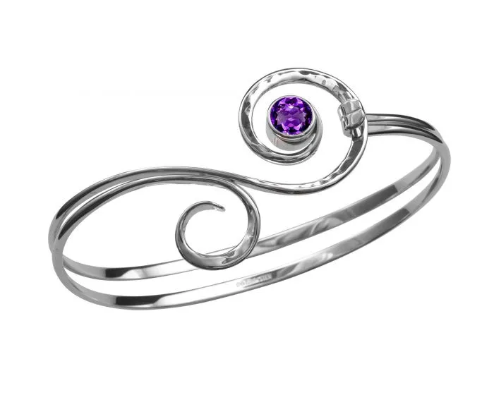 Fiddlehead Amethyst Bracelet