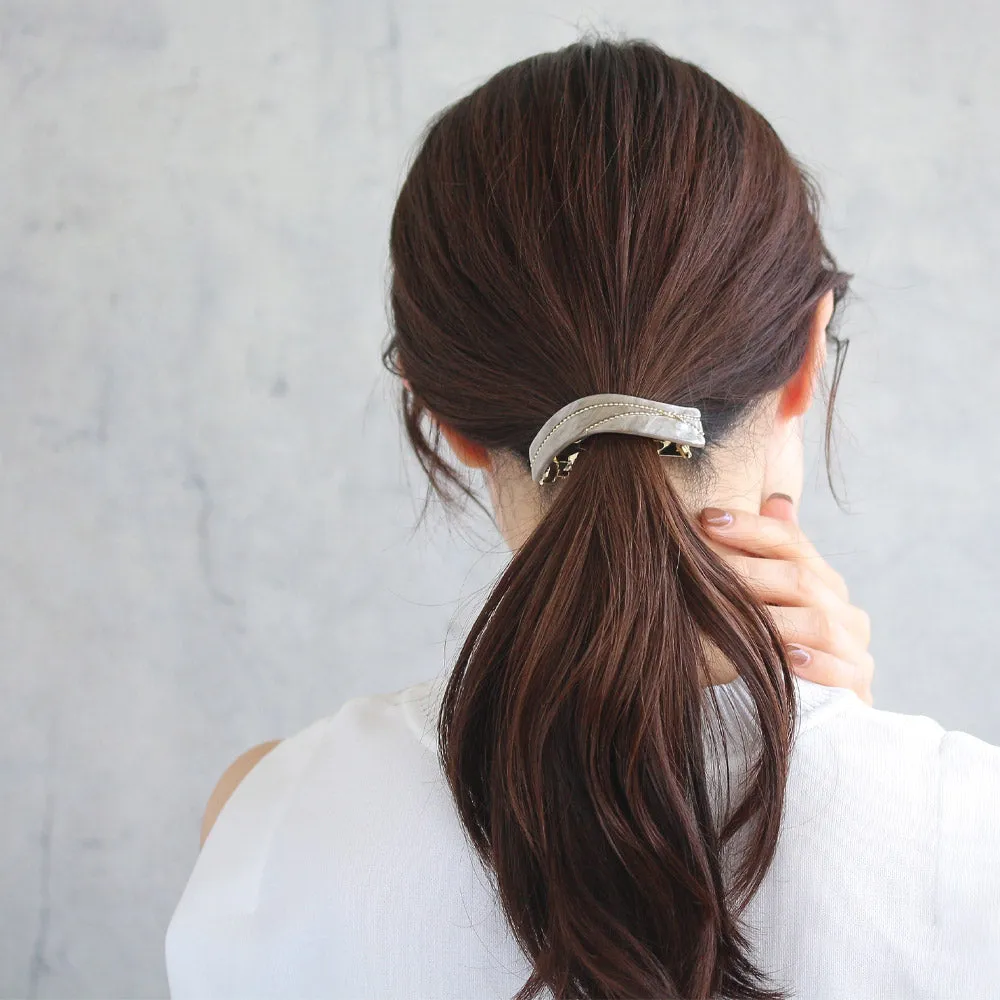 Firm Grip Studded Wave Acrylic Hair Barrette