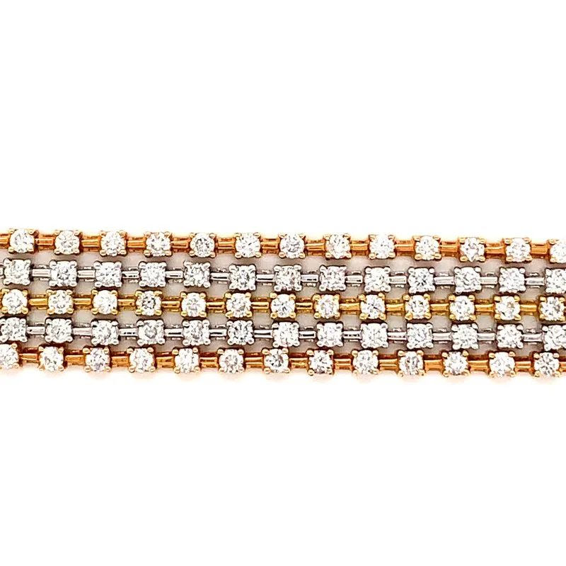 Five Row Diamond Tennis Bracelet