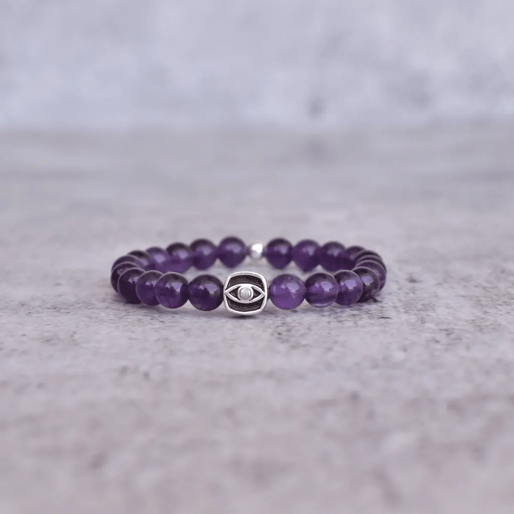 Gaze Of Protection - Amethyst Bracelets