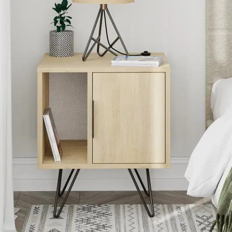 Glynn Modern Bedside Table Width Bedroom Furniture 50.2cm