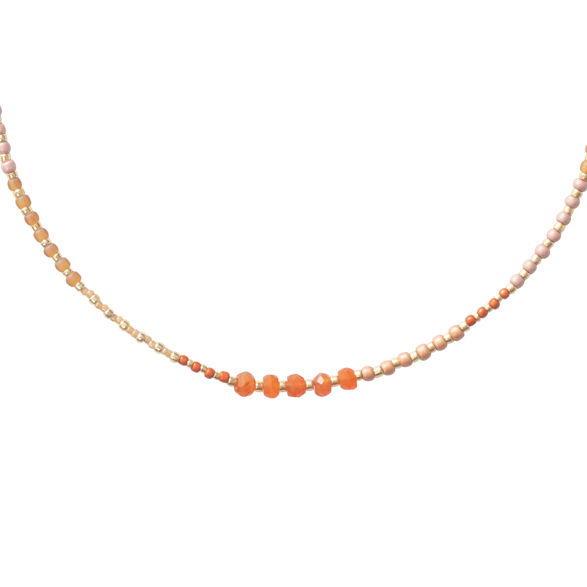 Golden Carnelian Gold Coloured Necklace - A Beautiful Story