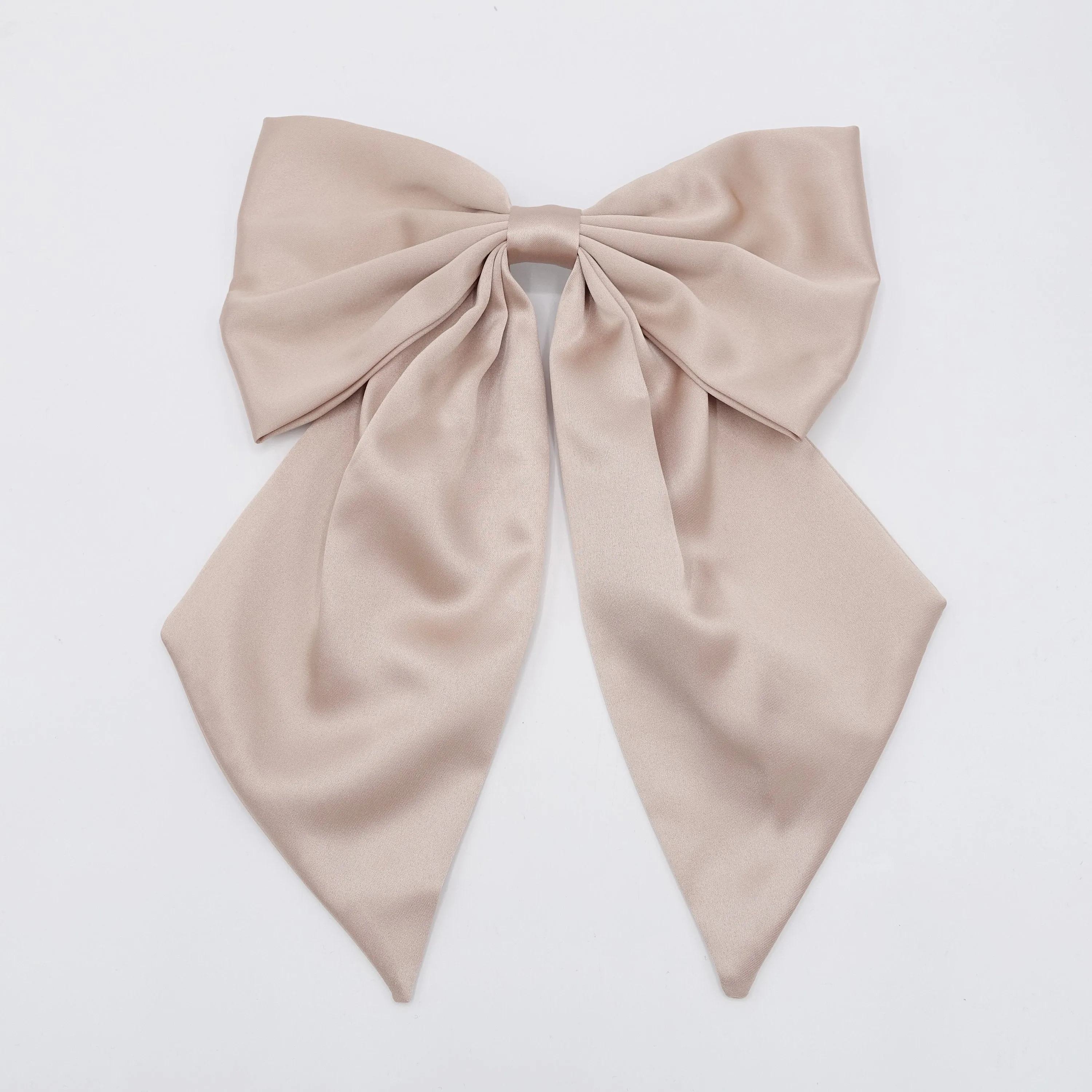 grand satin hair bow edge tail hair accessory for women