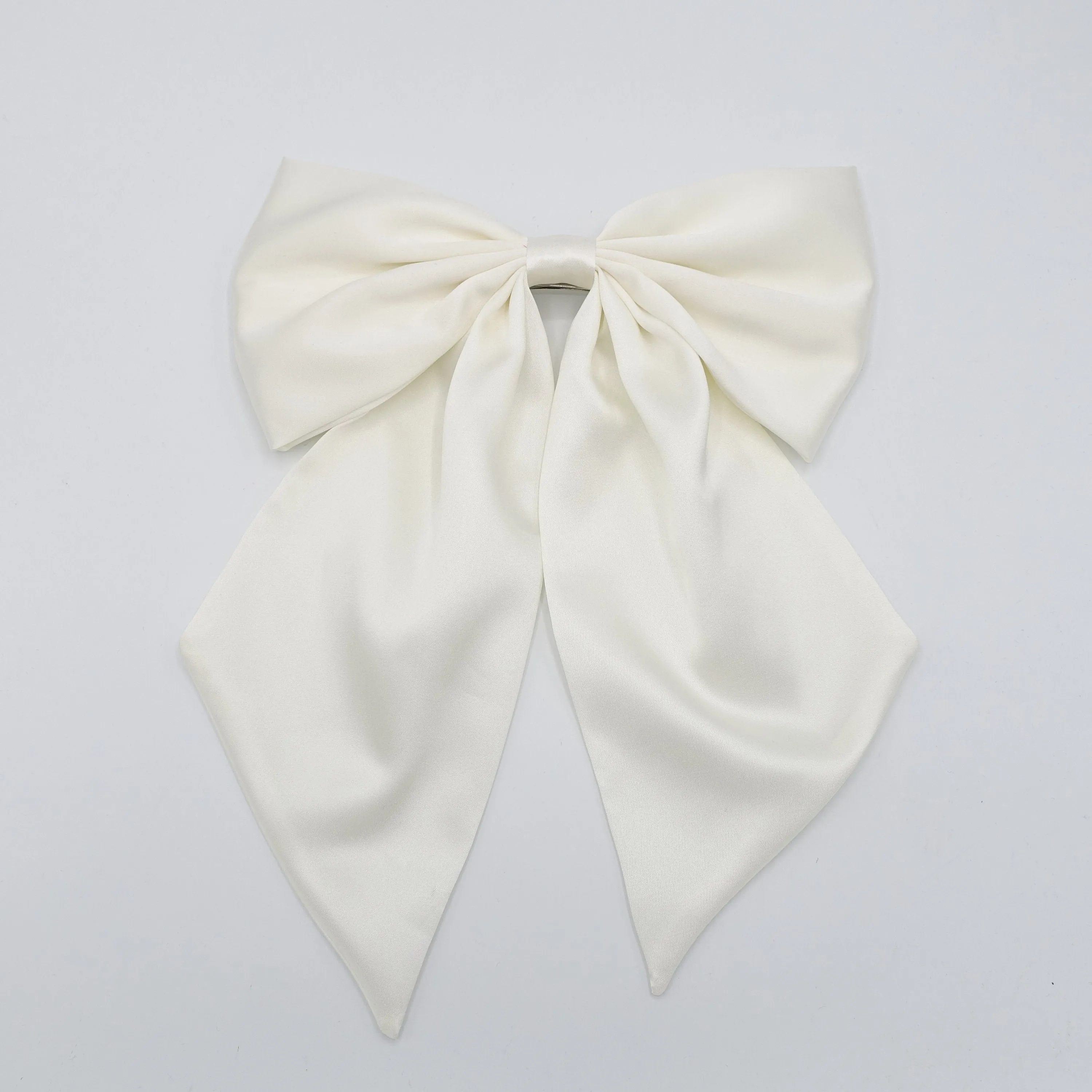 grand satin hair bow edge tail hair accessory for women