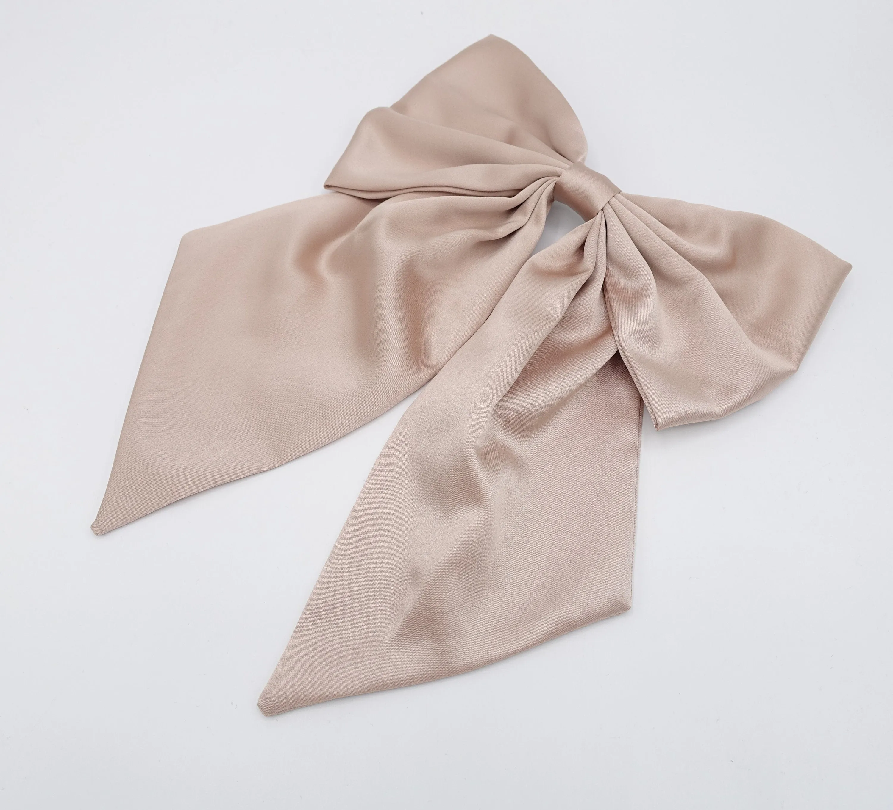 grand satin hair bow edge tail hair accessory for women