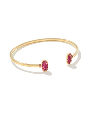 Grayson Crystal Cuff Bracelet In Gold - Ruby Crystal