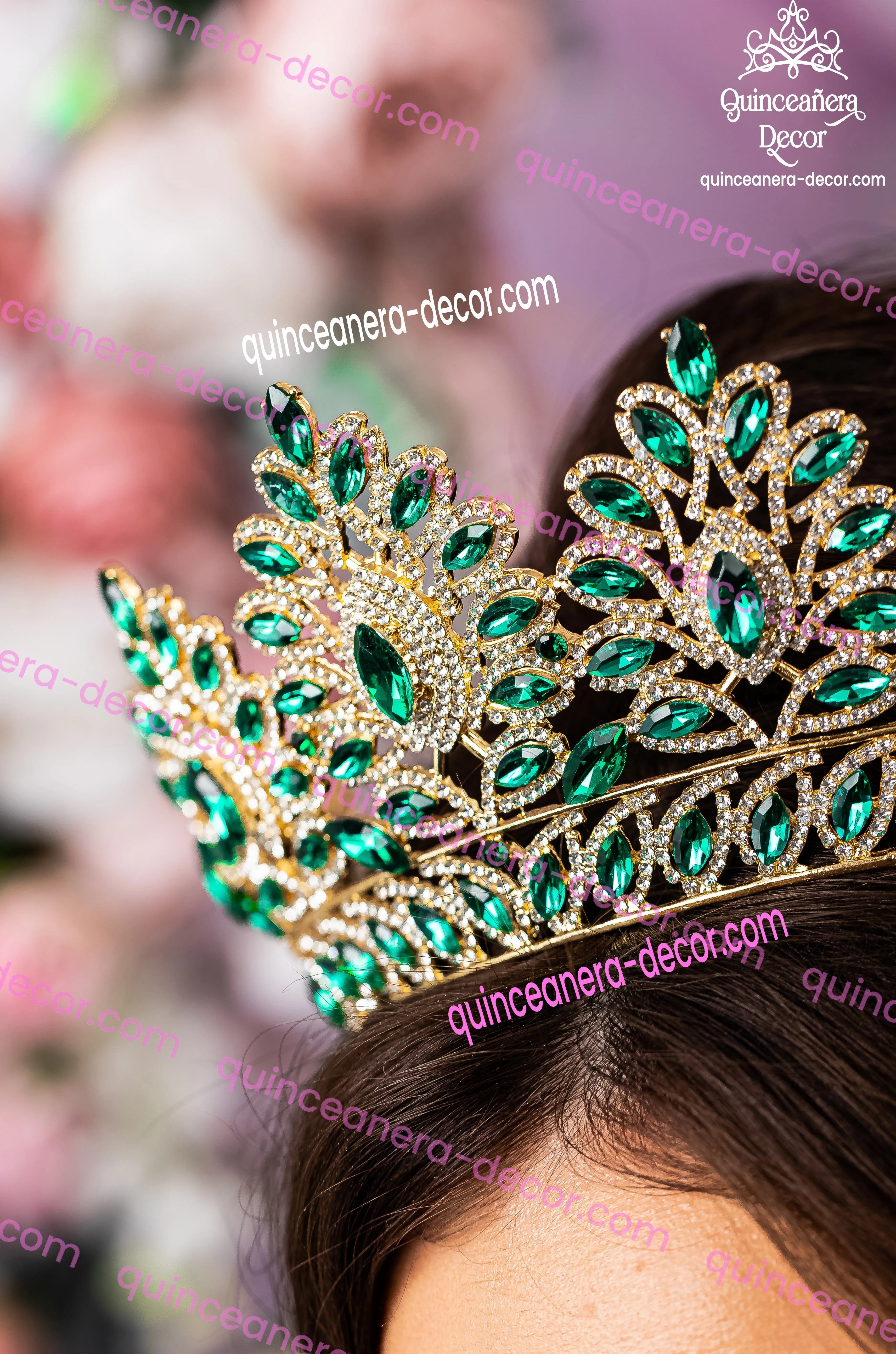 Green Quinceanera Tiara