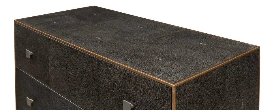 Grey Shagreen Leather Dresser