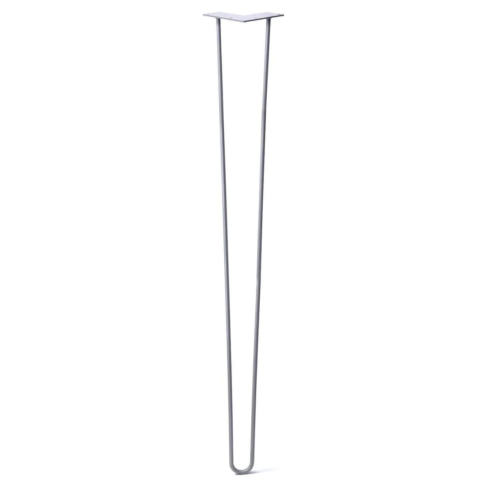 Hairpin Leg (Sold Separately), 2-Rod Design - Grey Powder Coated Finish