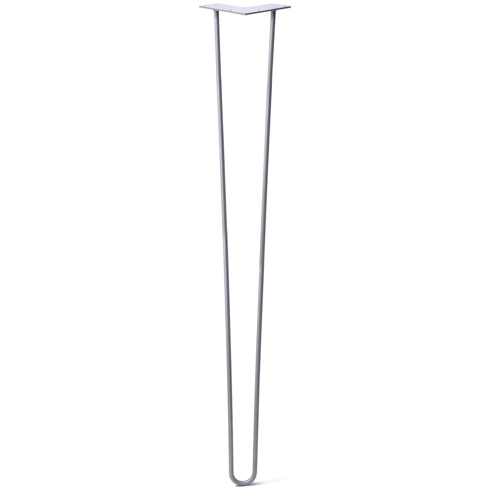 Hairpin Leg (Sold Separately), 2-Rod Design - Grey Powder Coated Finish