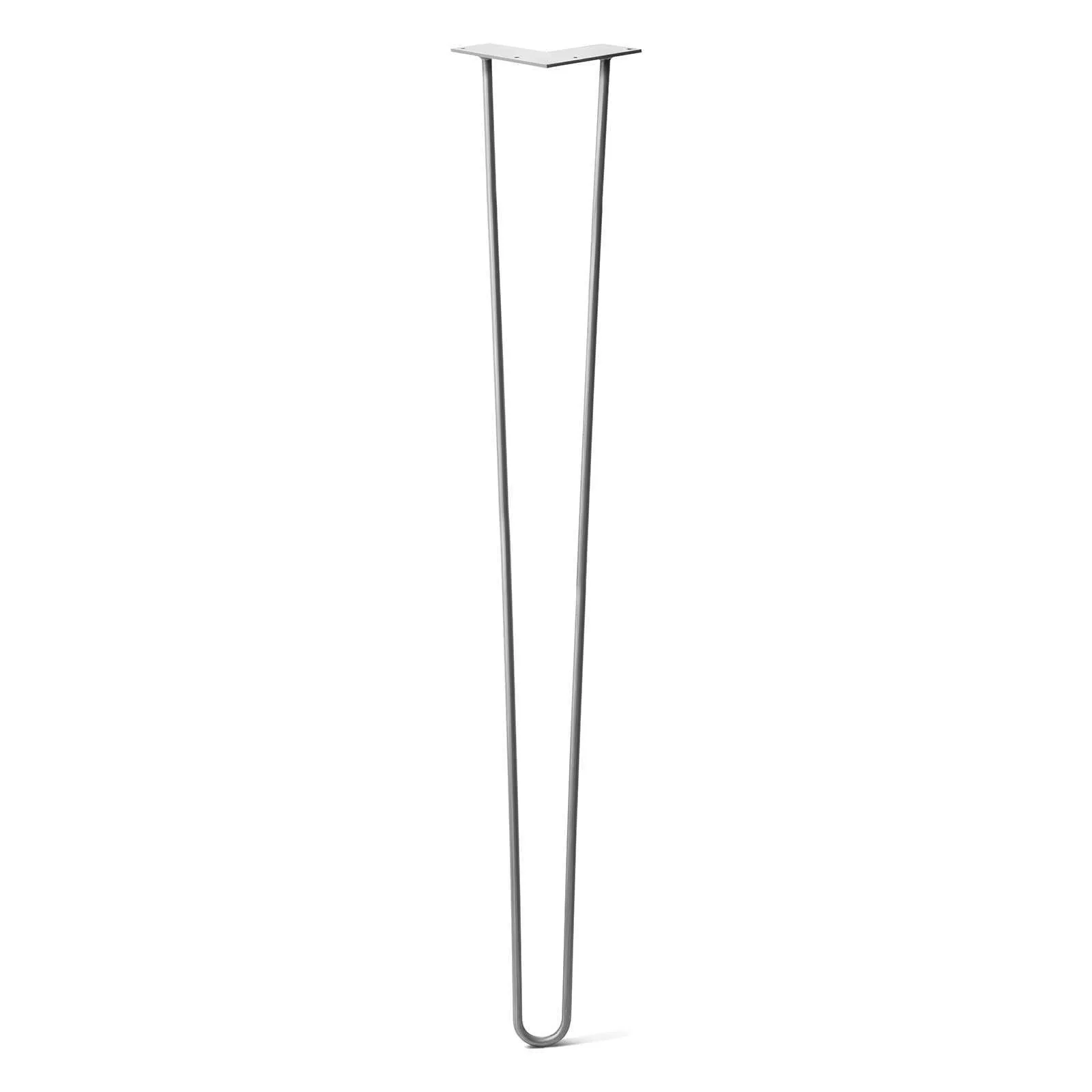 Hairpin Leg (Sold Separately), 2-Rod Design - Raw Steel