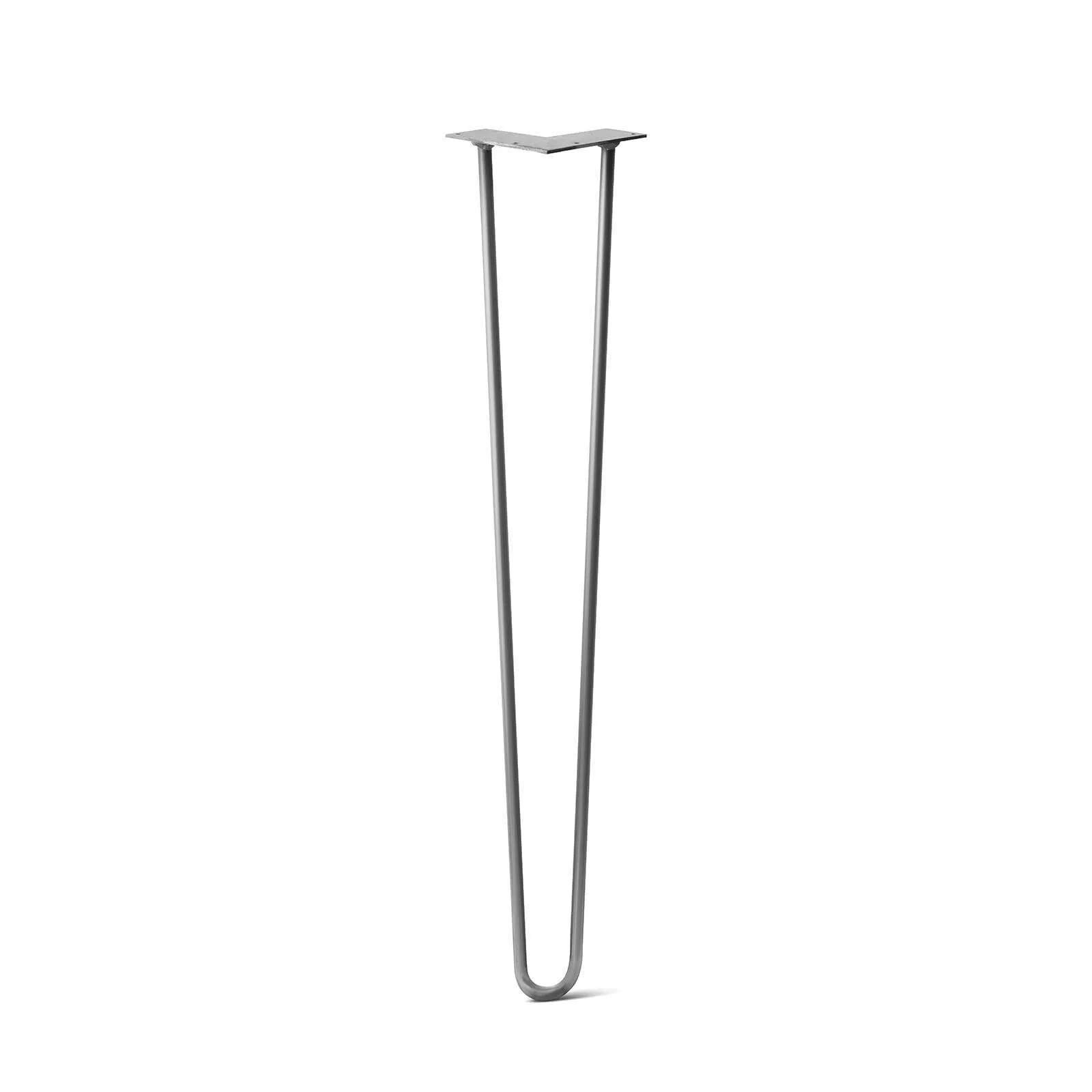 Hairpin Leg (Sold Separately), 2-Rod Design - Raw Steel