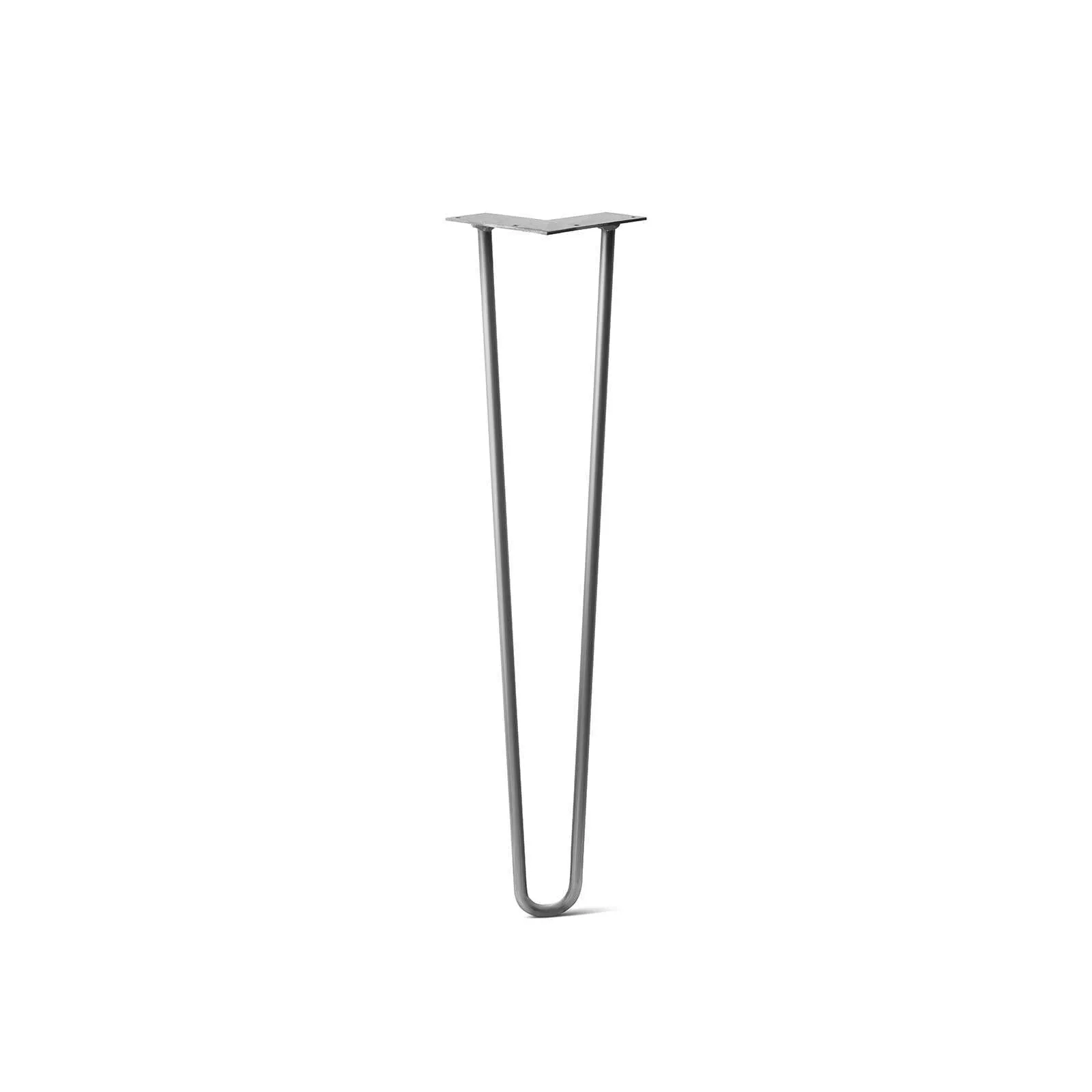 Hairpin Leg (Sold Separately), 2-Rod Design - Raw Steel