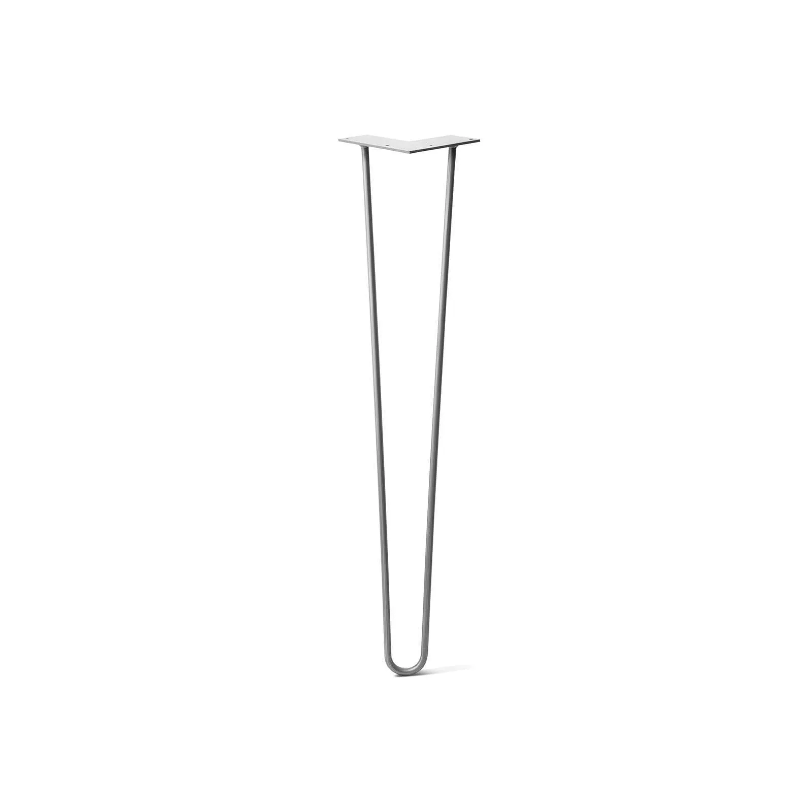 Hairpin Leg (Sold Separately), 2-Rod Design - Raw Steel