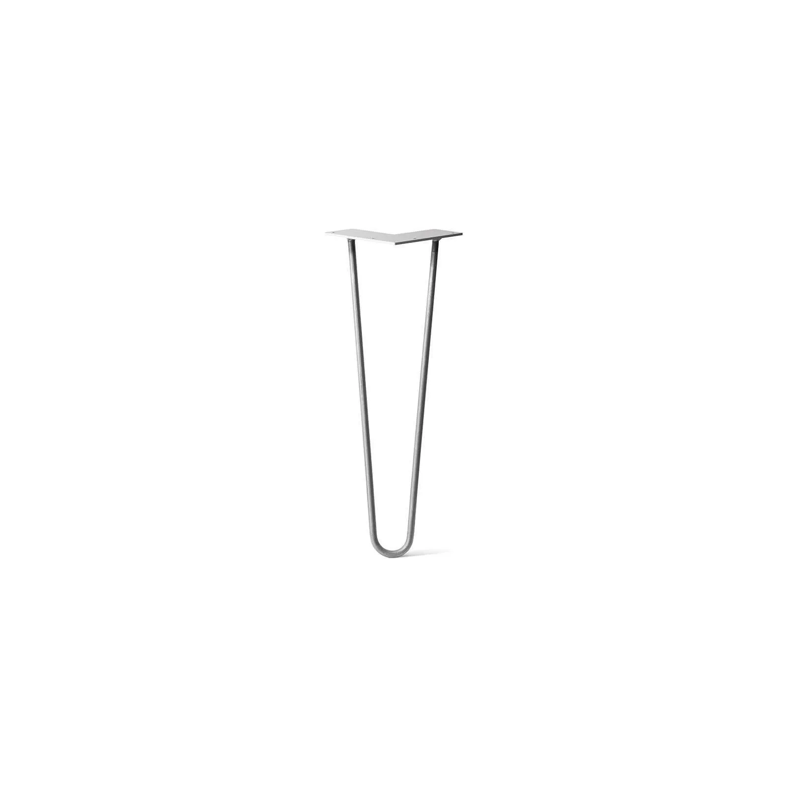 Hairpin Leg (Sold Separately), 2-Rod Design - Raw Steel