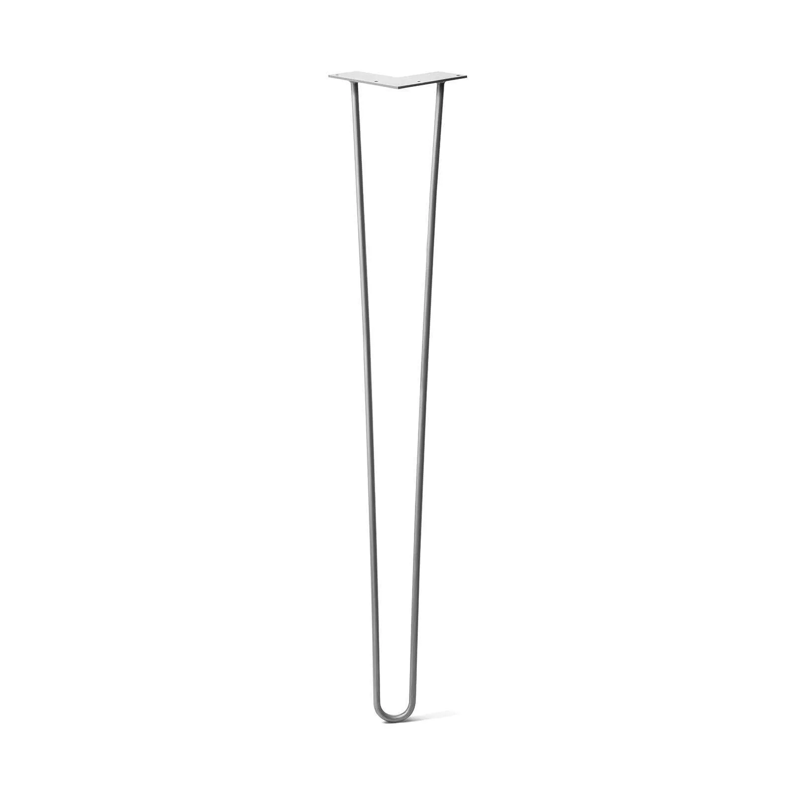 Hairpin Leg (Sold Separately), 2-Rod Design - Raw Steel