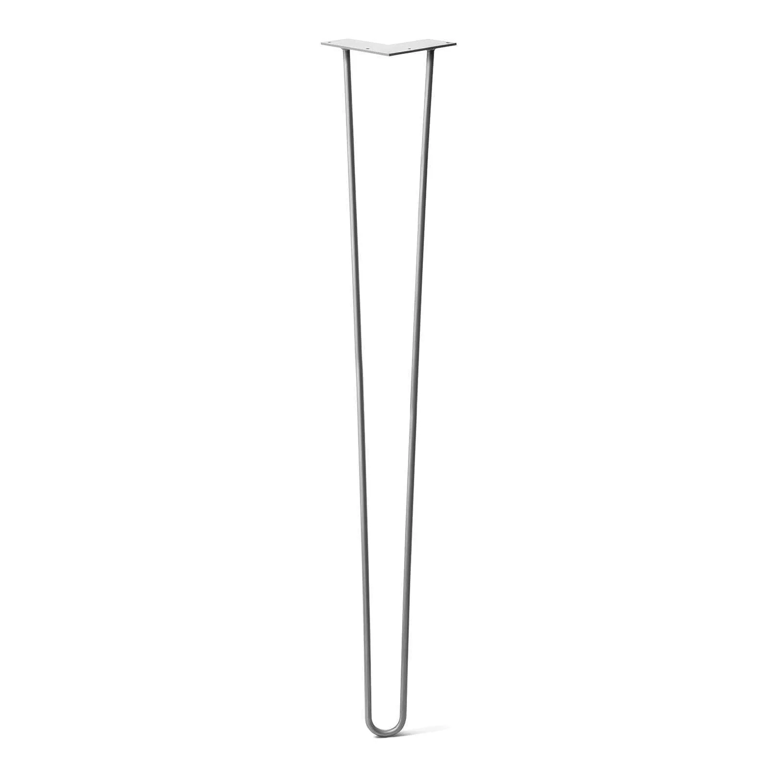 Hairpin Leg (Sold Separately), 2-Rod Design - Raw Steel