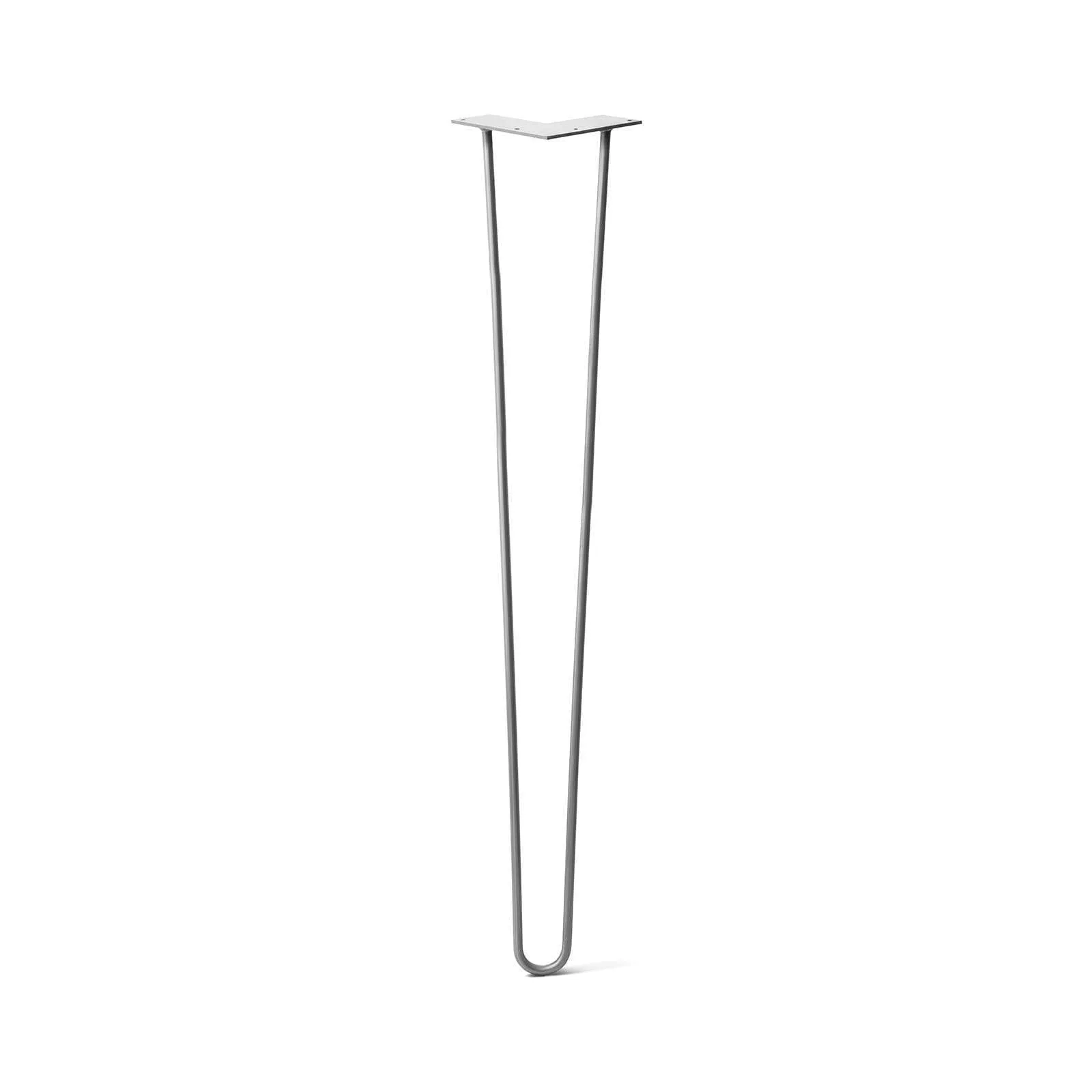 Hairpin Leg (Sold Separately), 2-Rod Design - Raw Steel