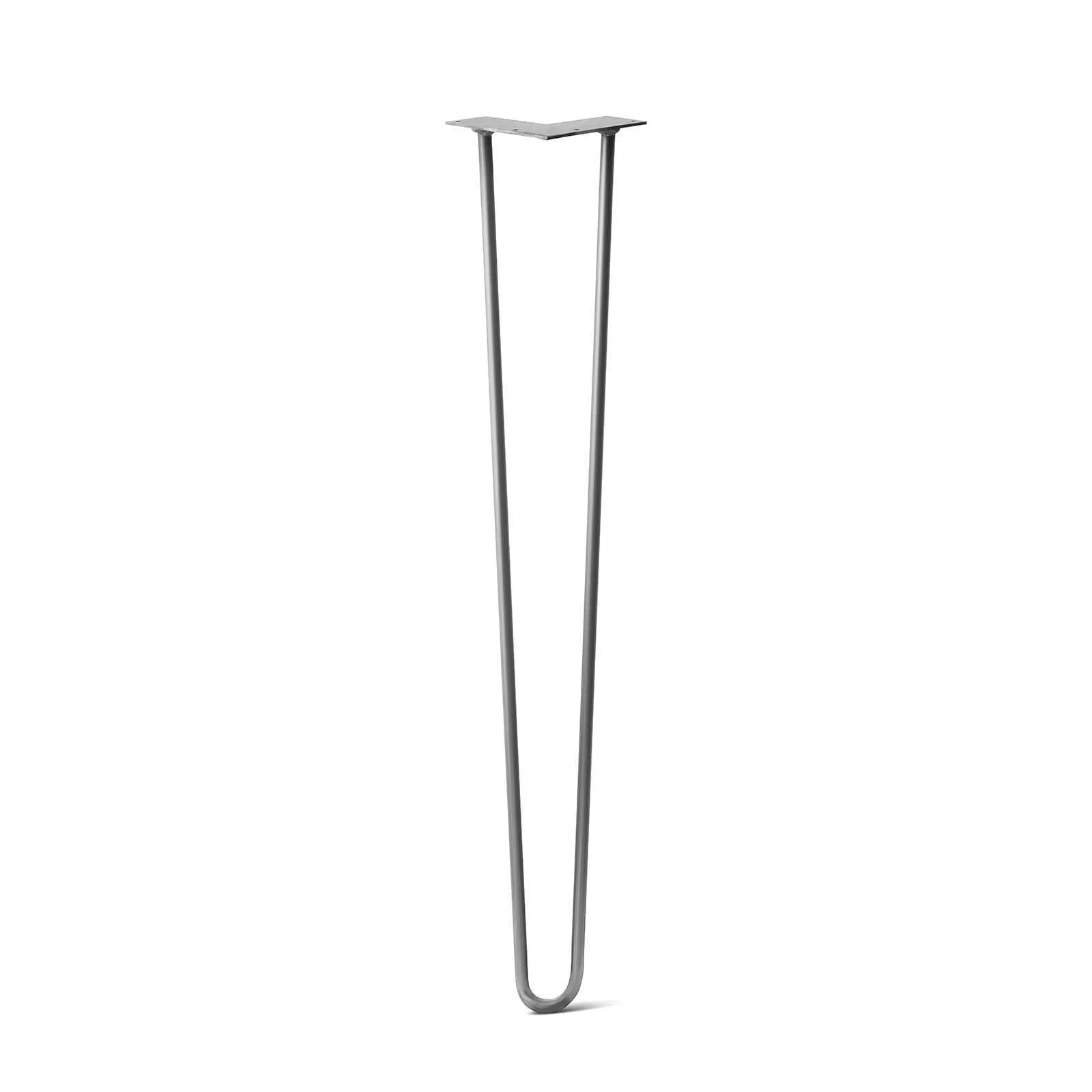 Hairpin Leg (Sold Separately), 2-Rod Design - Raw Steel