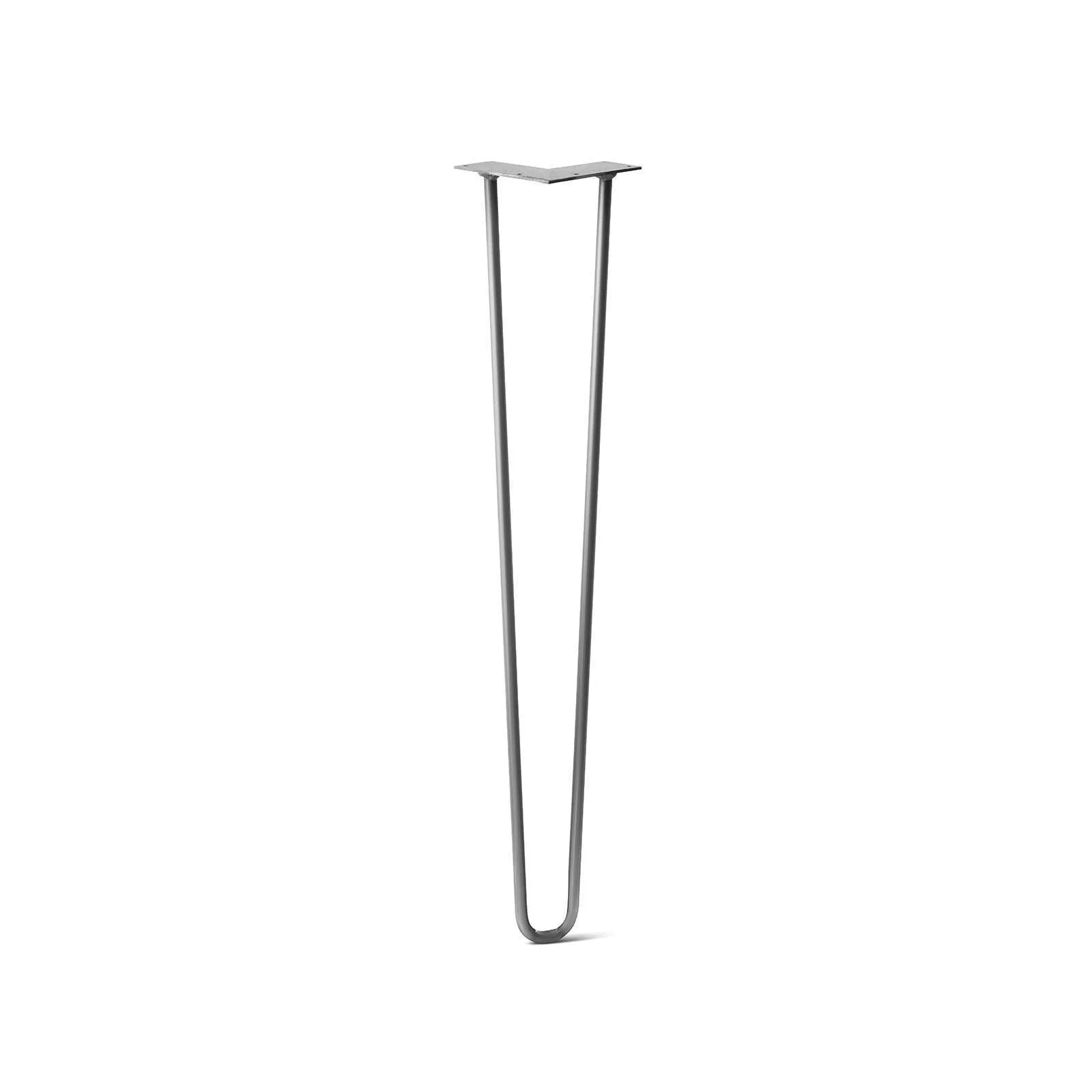 Hairpin Leg (Sold Separately), 2-Rod Design - Raw Steel