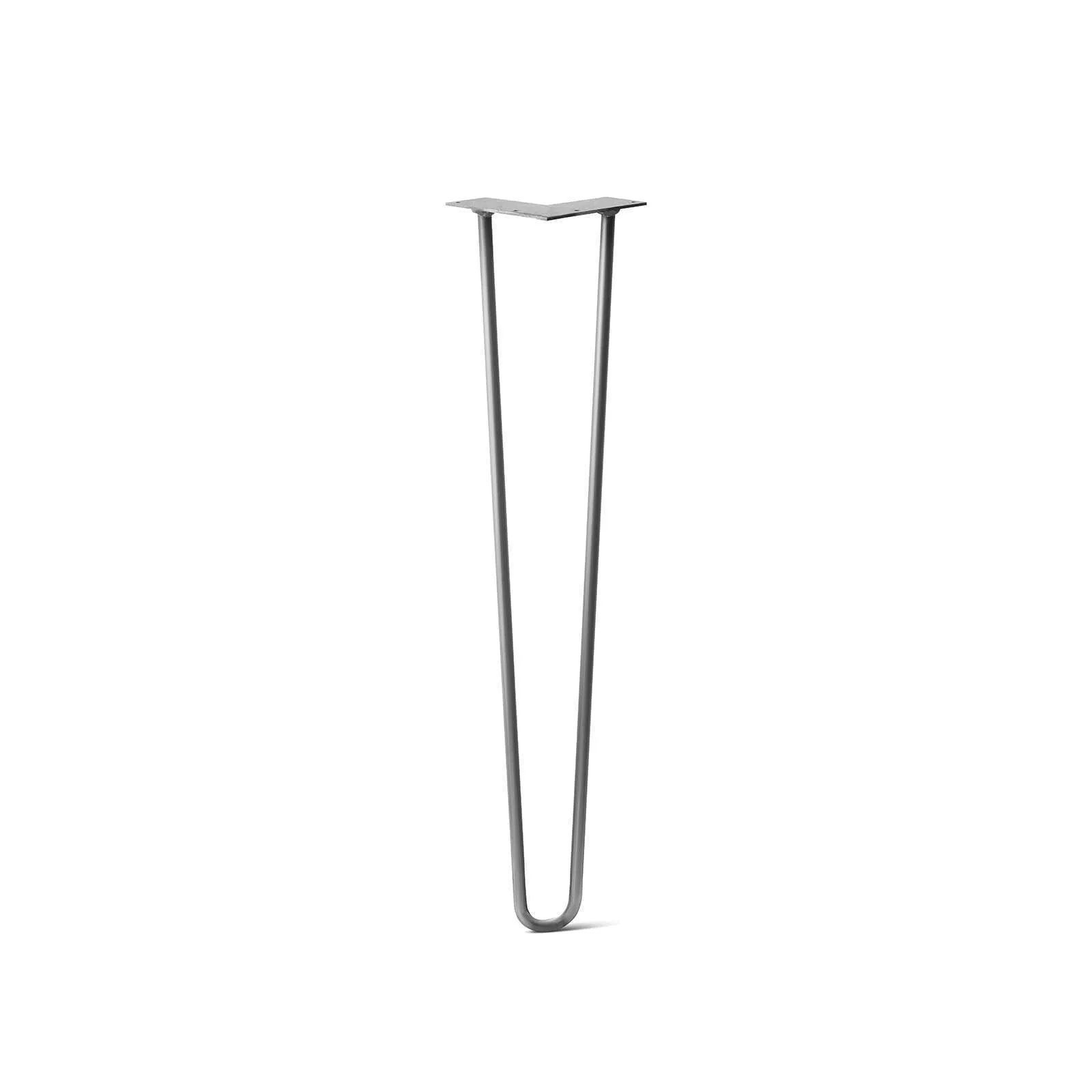 Hairpin Leg (Sold Separately), 2-Rod Design - Raw Steel