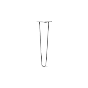 Hairpin Leg (Sold Separately), 2-Rod Design - Raw Steel