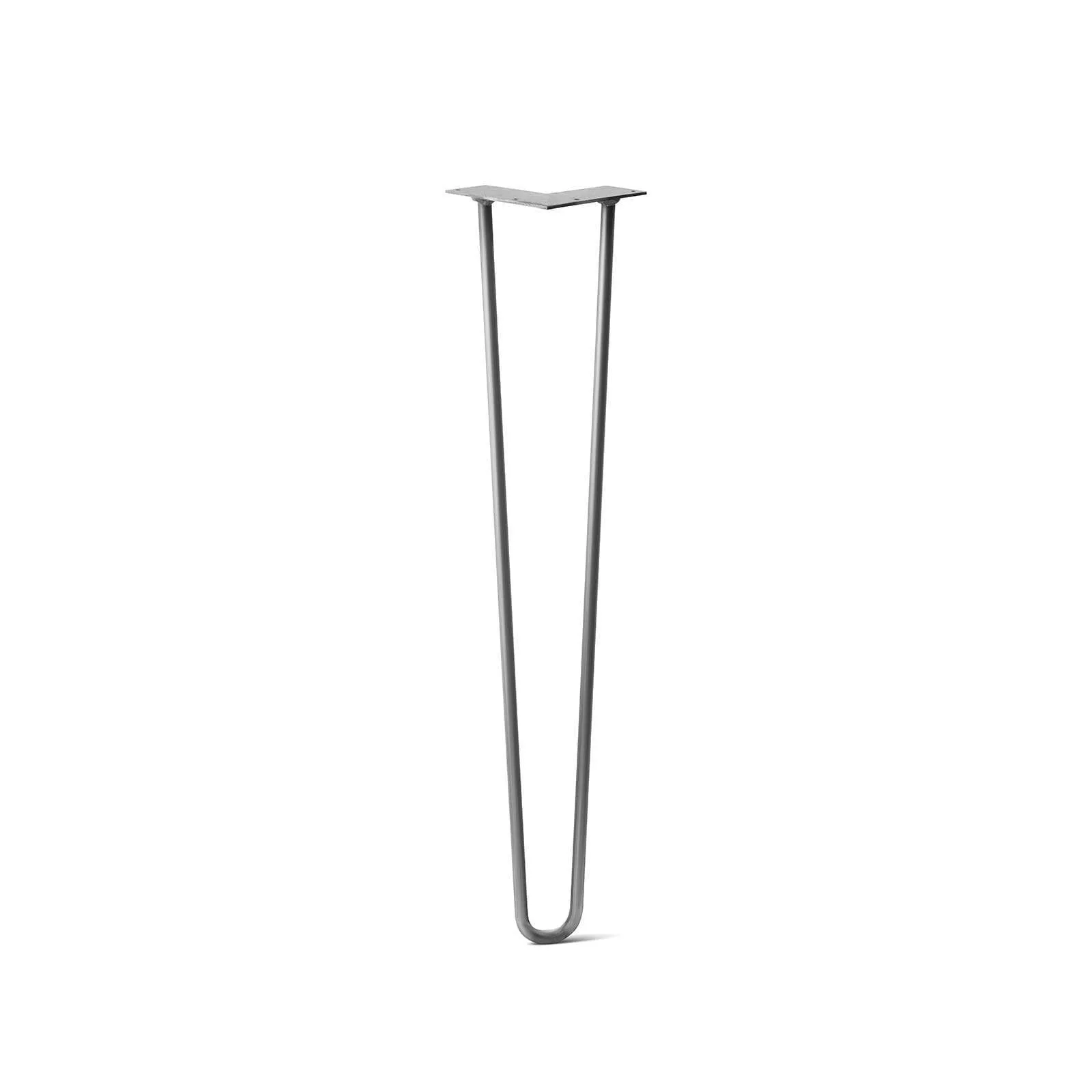 Hairpin Leg (Sold Separately), 2-Rod Design - Raw Steel