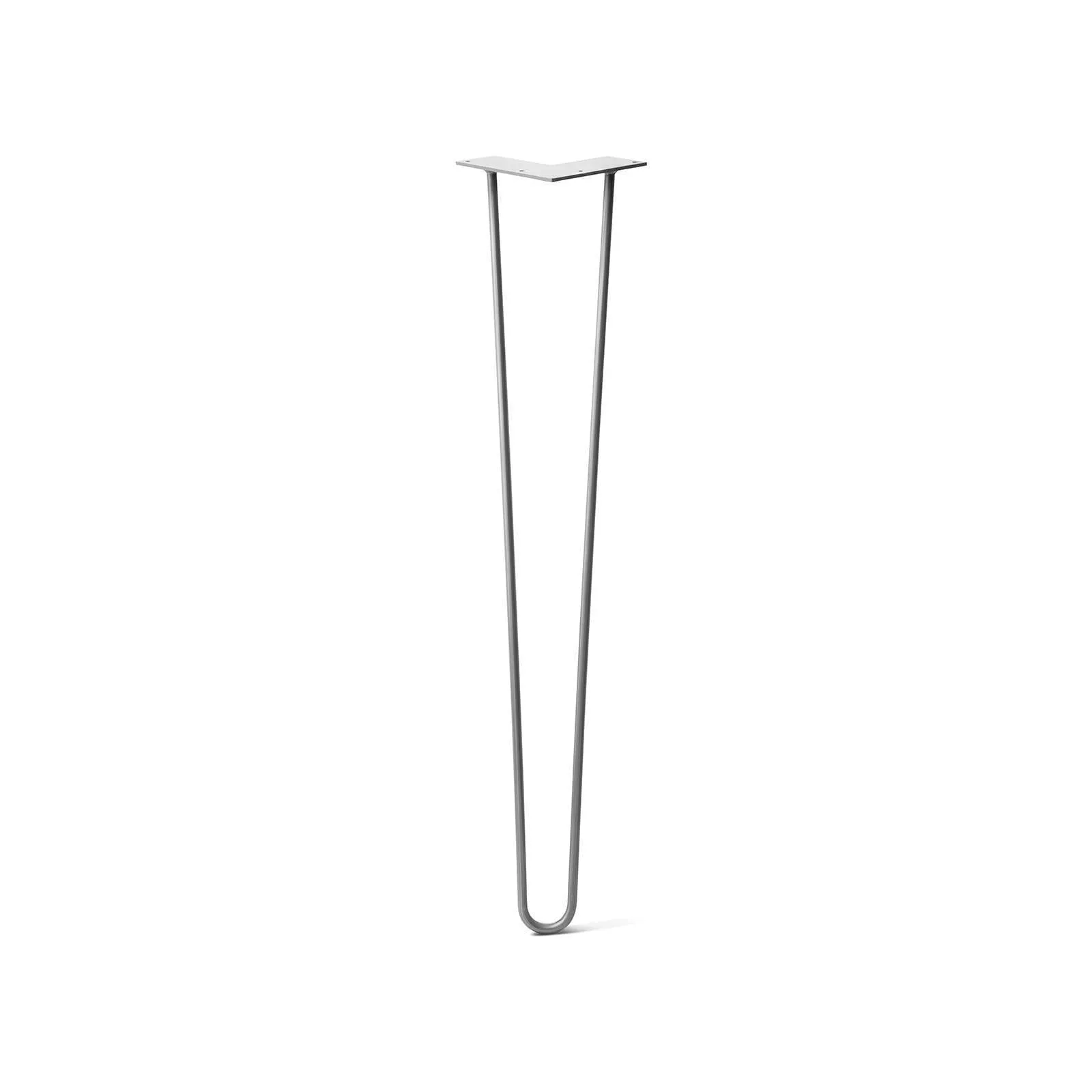 Hairpin Leg (Sold Separately), 2-Rod Design - Raw Steel