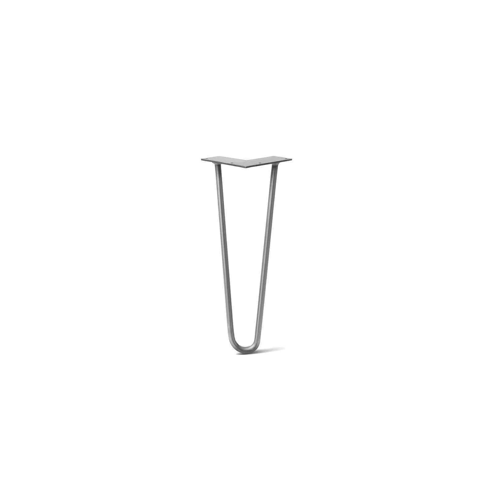 Hairpin Leg (Sold Separately), 2-Rod Design - Raw Steel