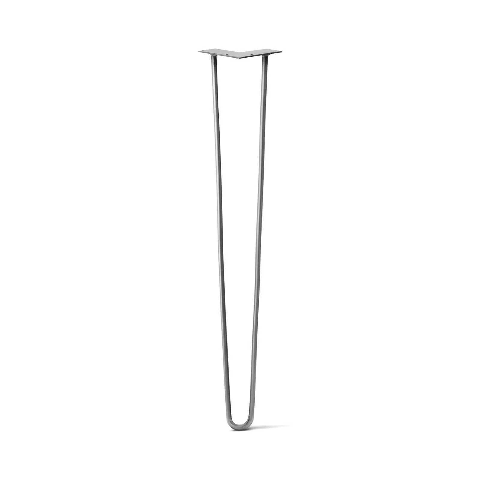 Hairpin Leg (Sold Separately), 2-Rod Design - Raw Steel