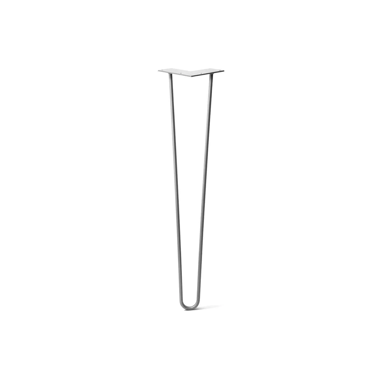 Hairpin Leg (Sold Separately), 2-Rod Design - Raw Steel