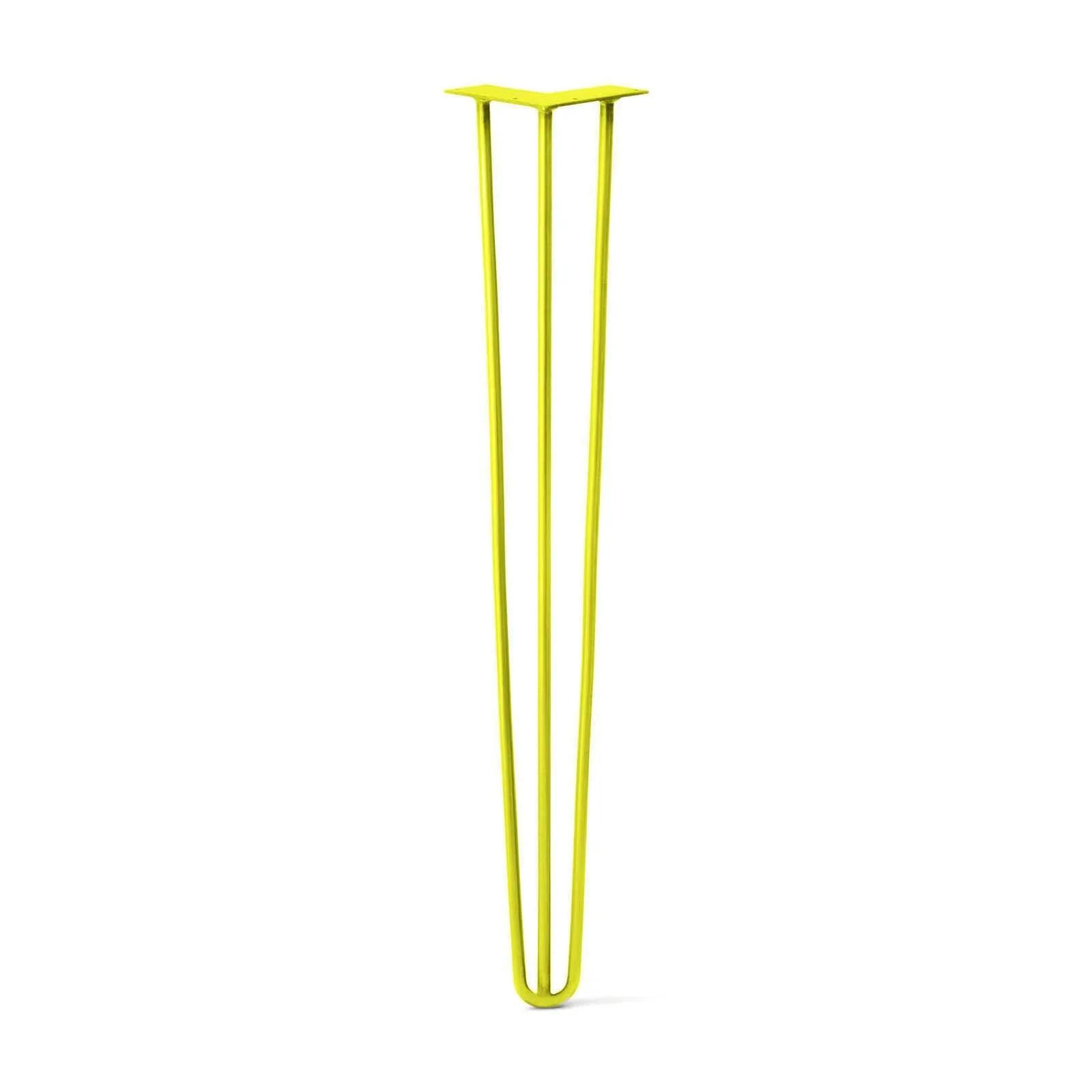 Hairpin Leg (Sold Separately), 3-Rod Design - Yellow Powder Coated Finish