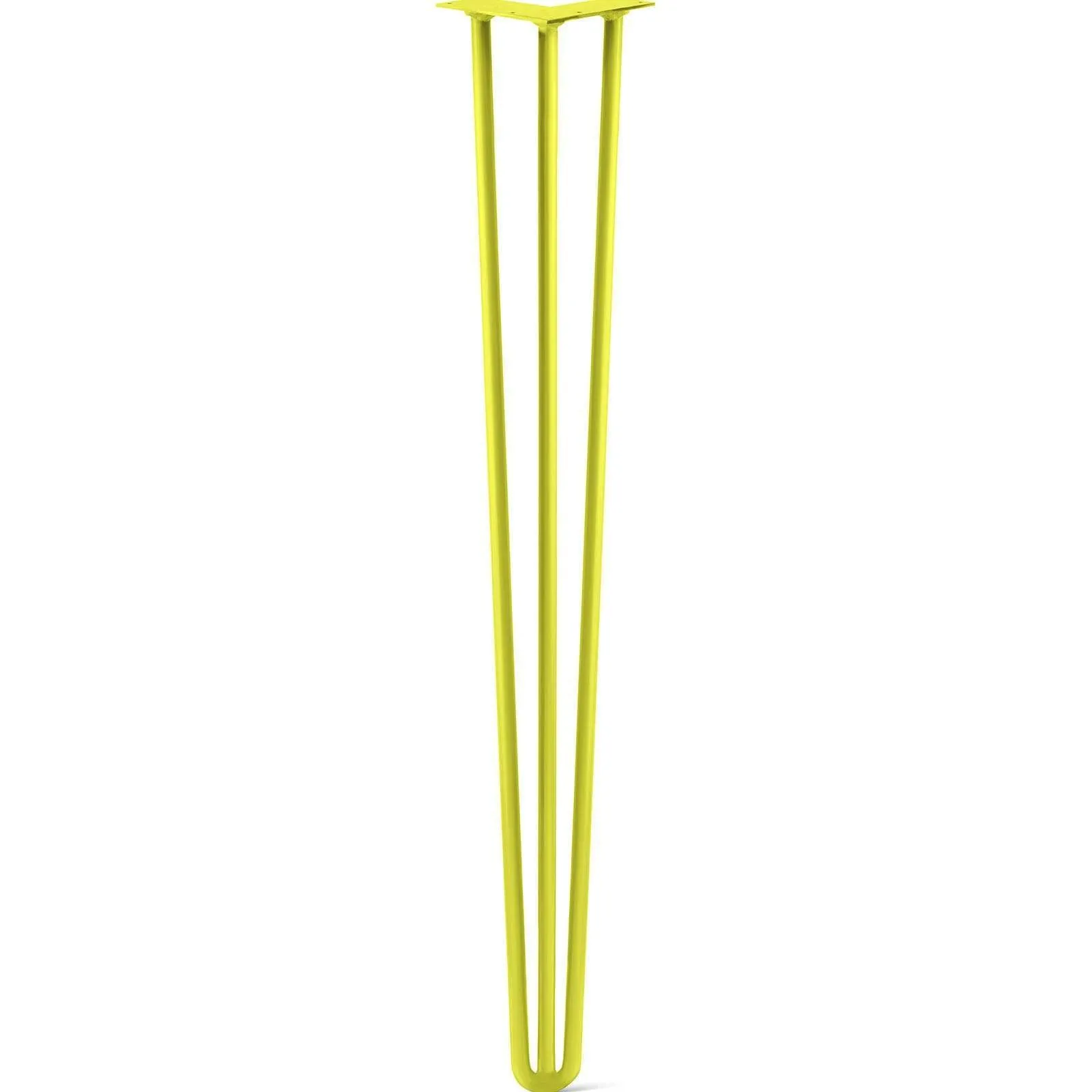 Hairpin Leg (Sold Separately), 3-Rod Design - Yellow Powder Coated Finish